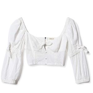 For Love And Lemons | Bora Bora white crop top